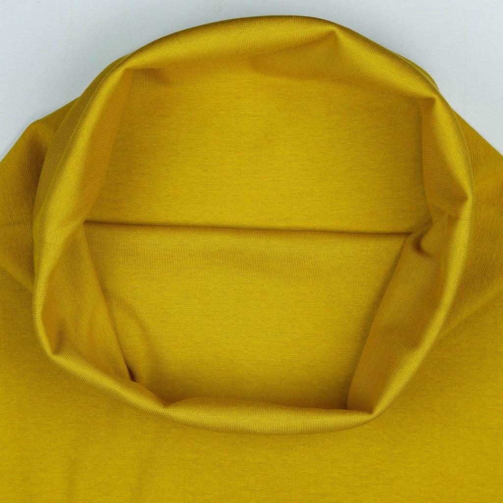 Organic Tubular Ribbing - Mustard-Organic Rib Knit-Jelly Fabrics