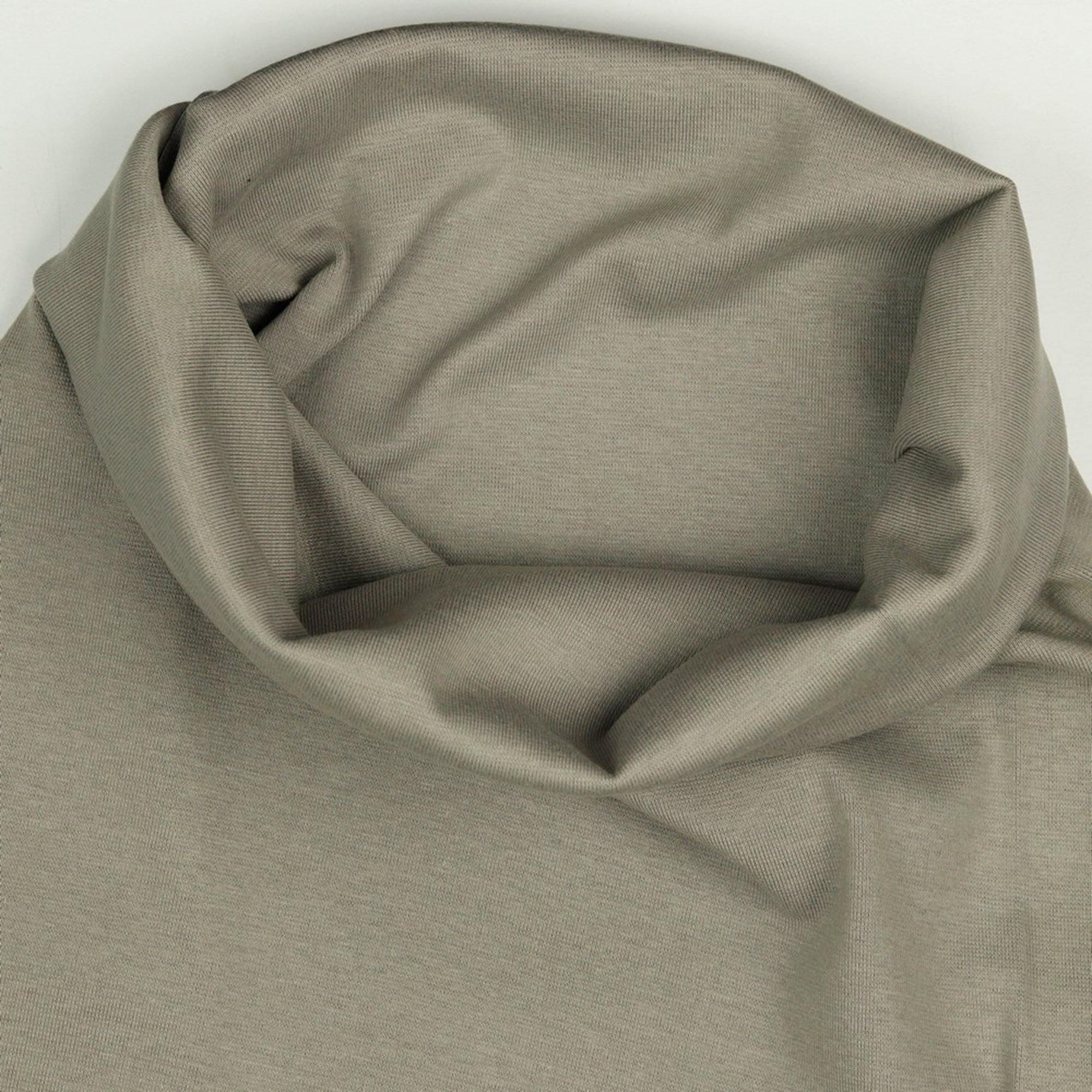 Organic Rib Knit - Taupe tubular ribbing-Organic Rib Knit-Jelly Fabrics