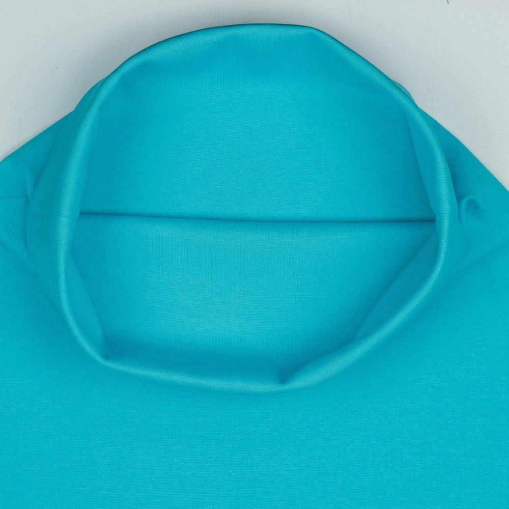 Organic Tubular Ribbing - Turquoise-Organic Rib Knit-Jelly Fabrics