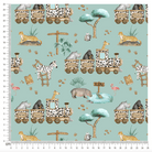 PRE-ORDER!!! - Cotton Jersey - Safari Tour in Eucalyptus (EXCLUSIVE) (due July)-Jersey Fabric-Jelly Fabrics