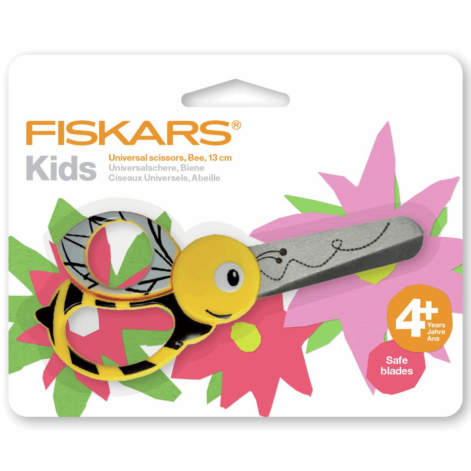 Kids Scissors from Fiskars, 13 cm - Bee-Accessories-Jelly Fabrics
