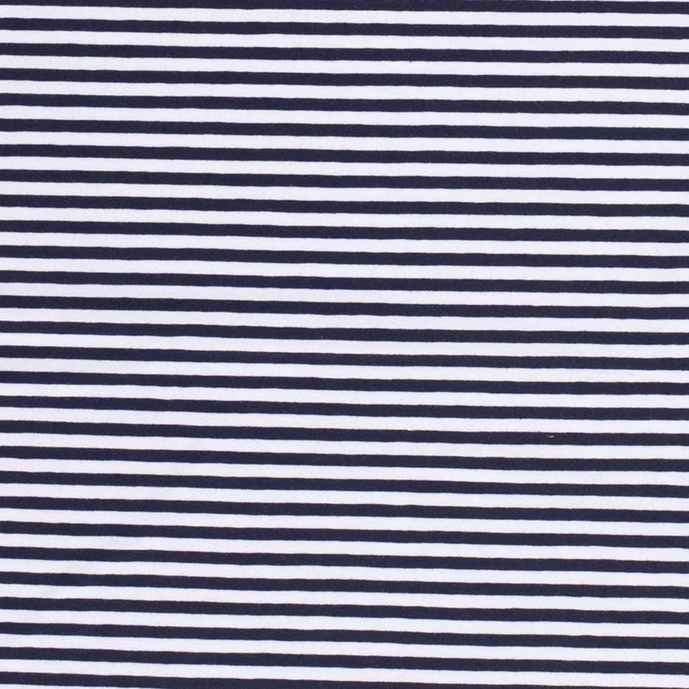 Cotton Jersey - Navy Blue and White Stripes-Jersey Fabric-Jelly Fabrics