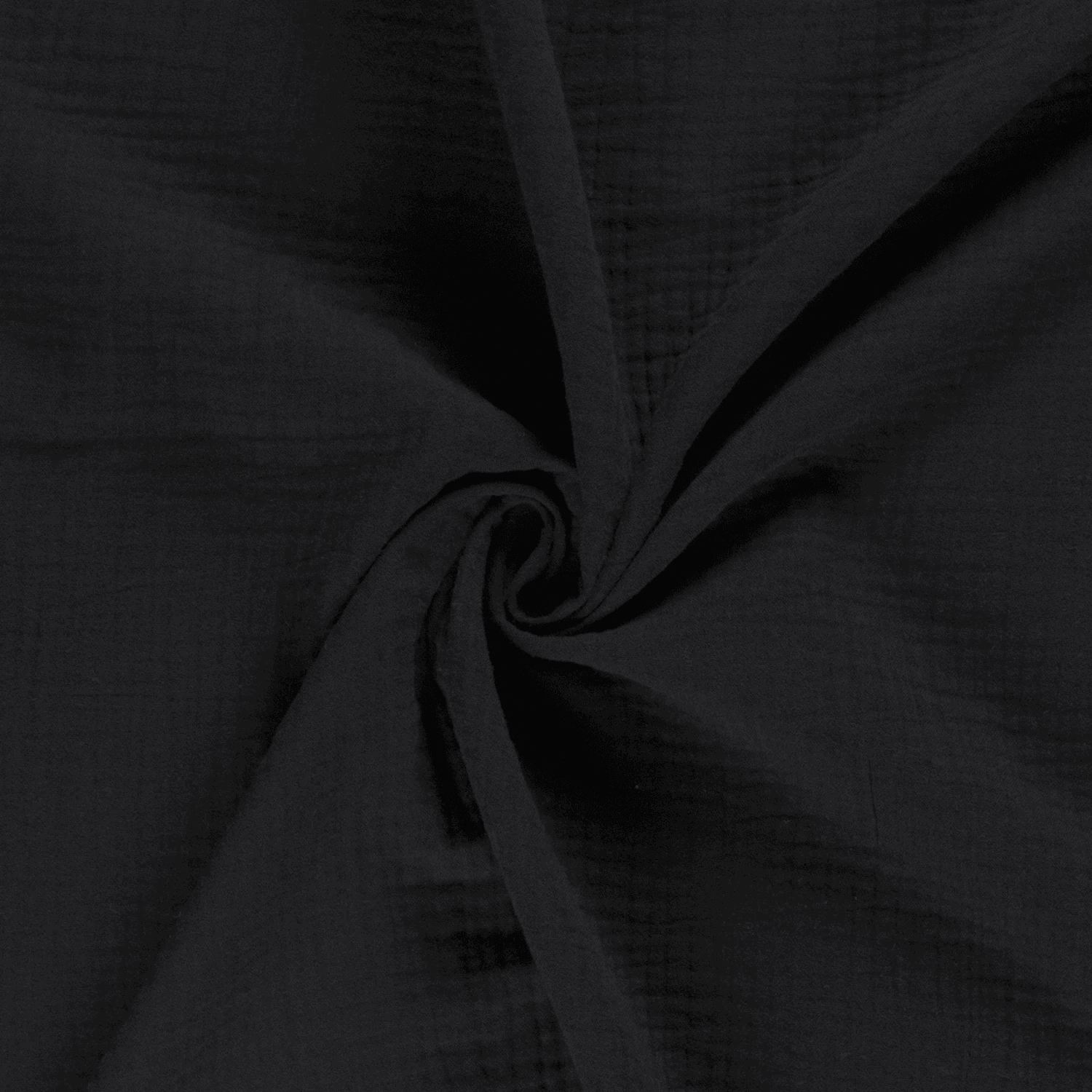 Triple Gauze - Black-Muslin Fabric-Jelly Fabrics