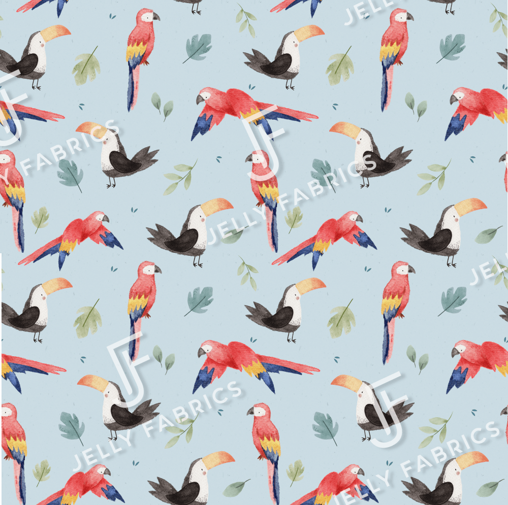 Cotton Jersey - TOCO in Sky (EXCLUSIVE)-Jersey Fabric-Jelly Fabrics