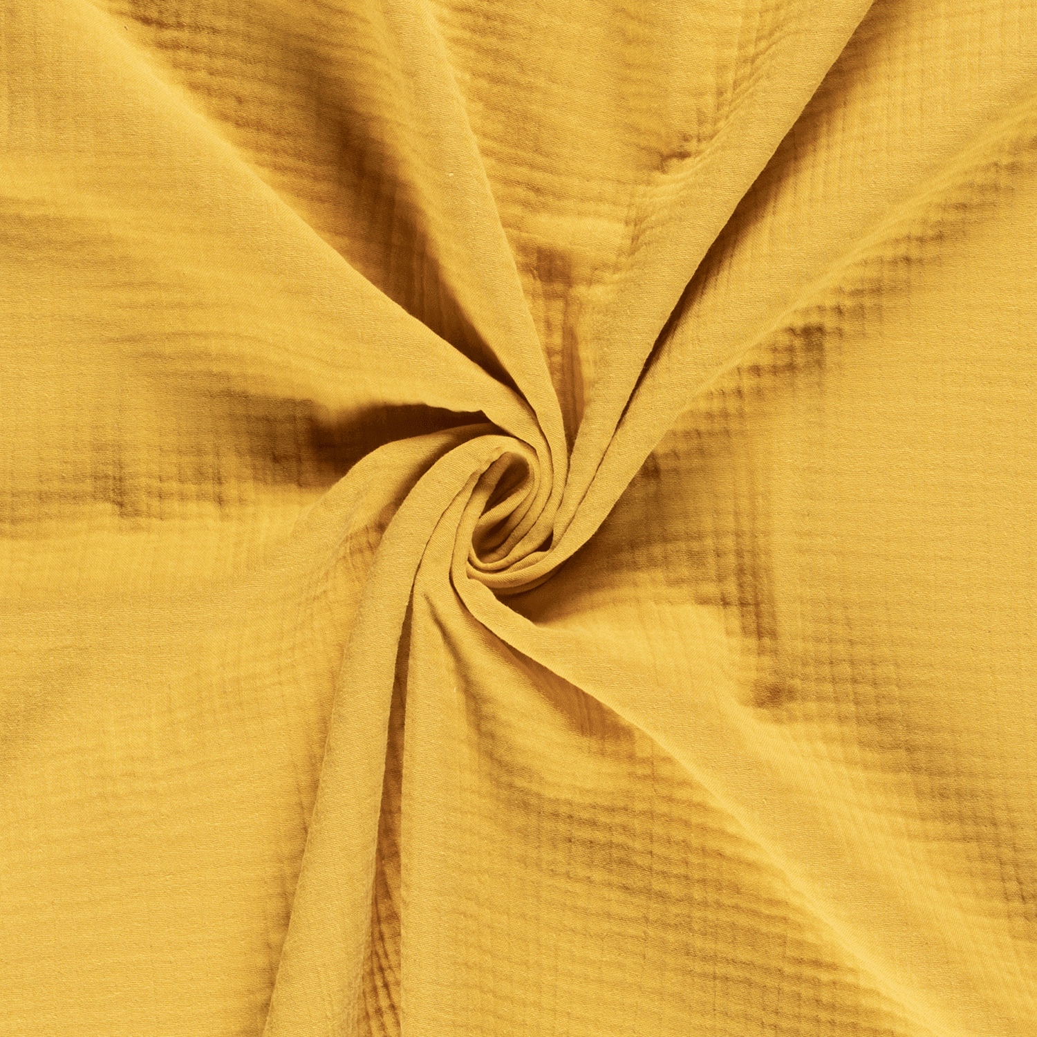 Triple Gauze Fabric - Solid in Ochre-Muslin Fabric-Jelly Fabrics