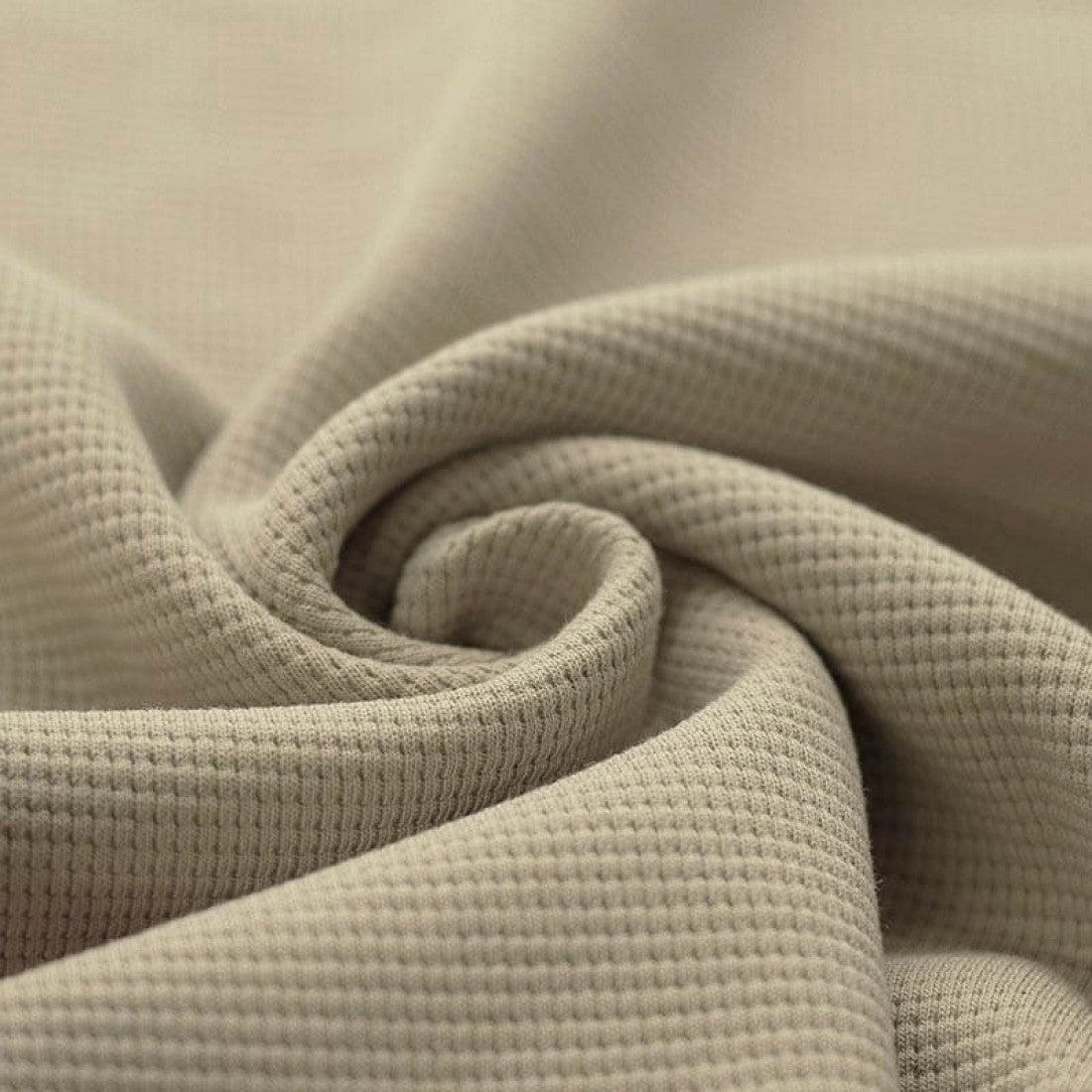 Waffle Knit Fabric - Dark Beige  Jelly Fabrics – Jelly Fabrics Ltd