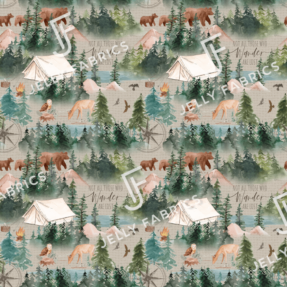 French Terry Loop Back - Wanderlust in Neutral (EXCLUSIVE)-French Terry-Jelly Fabrics