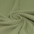 Wide Drop Needle Rib Jersey - Olive-Jersey Fabric-Jelly Fabrics