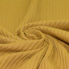Wide Drop Needle Rib Jersey - Ochre-Jersey Fabric-Jelly Fabrics