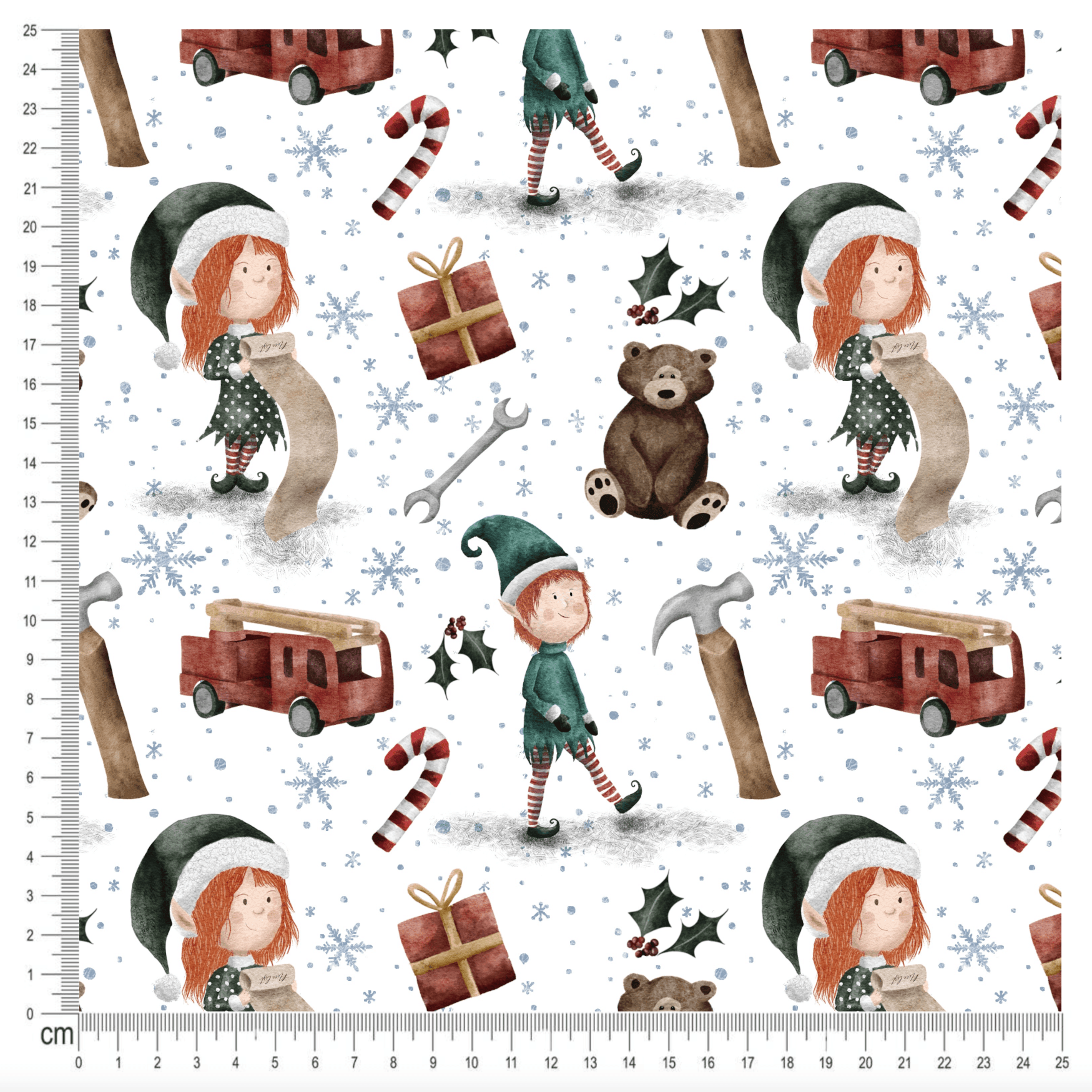 PRE-ORDER!!! - Elves Workshop in Off White (EXCLUSIVE) (due July)-Jersey Fabric-Jelly Fabrics