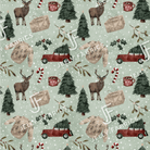 PRE-ORDER!!! - Wrap up for Christmas in Sage (EXCLUSIVE) (due July)-Jersey Fabric-Jelly Fabrics
